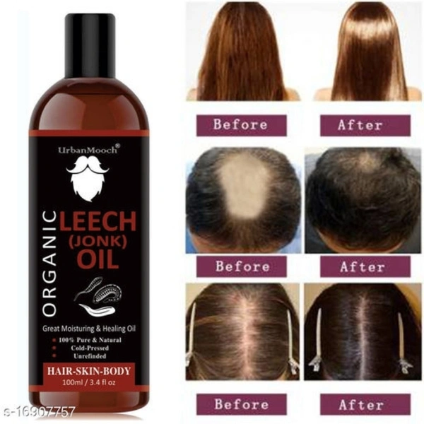  Pure Jonk Oil Leech Tail For Hair Regrowth control & hair fall For Men & Women- Hair Oil