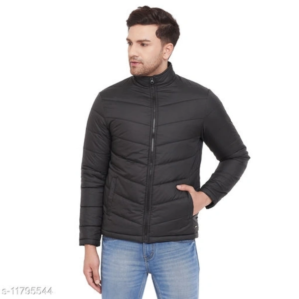 PERFKT-U Men's Black Solid Puffer Jacket - S