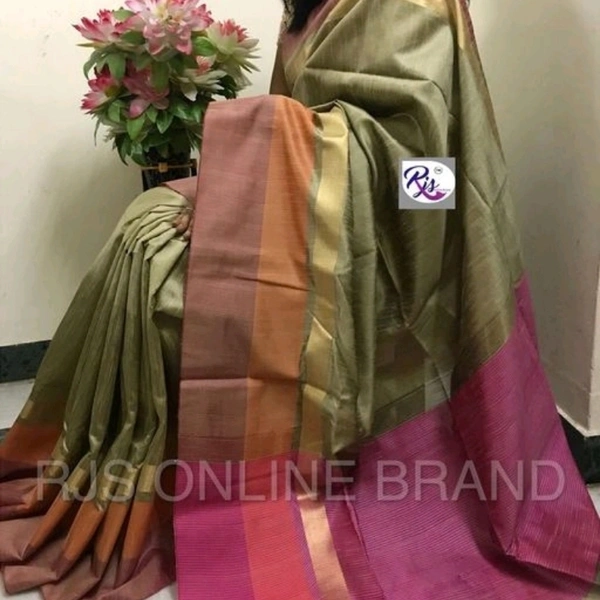 Stylish Raw Art Cotton Silk Saree