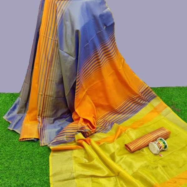 Lichi Silk Designer Woven Saree With Blouse & Tussles