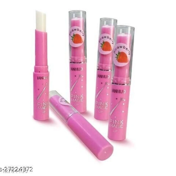 Pink magic strawberry flavour color changing lip (pack of 5)