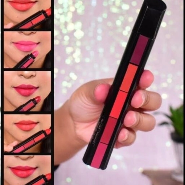 5 in 1 Lipstick & Mars White Kajal (1+1)