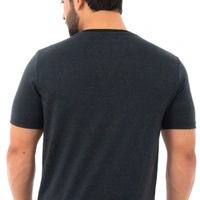 Men's Charcoal Printed Cotton Short Sleeves Round Neck T-shirt - XL
