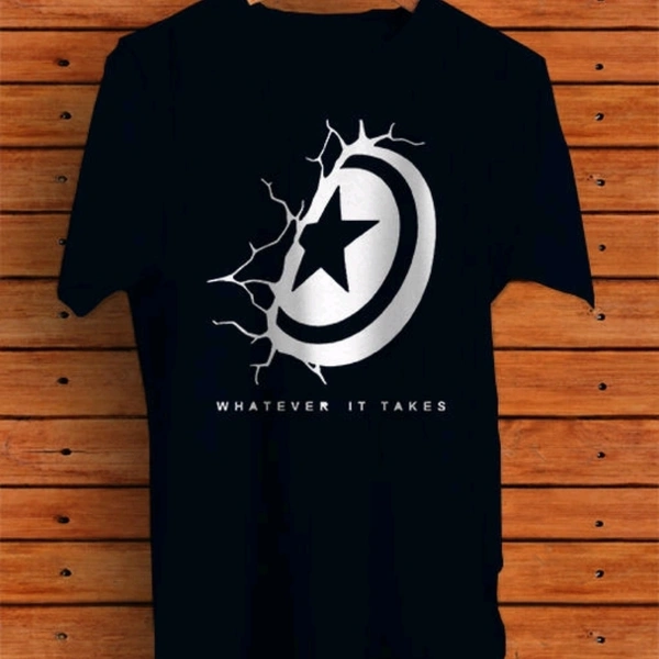 Marvel Men's  Half Sleeve Solid Cotton Blue Round Neck Tees - M