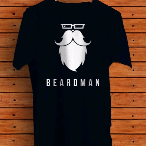 Beardman Men's  Half Sleeve Solid Cotton Blue Round Neck Tees - L