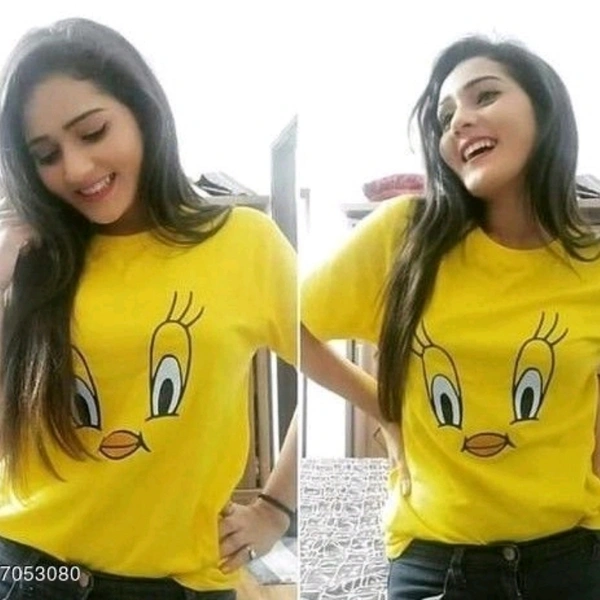 Women's Stylish Cotton Tshirts - M