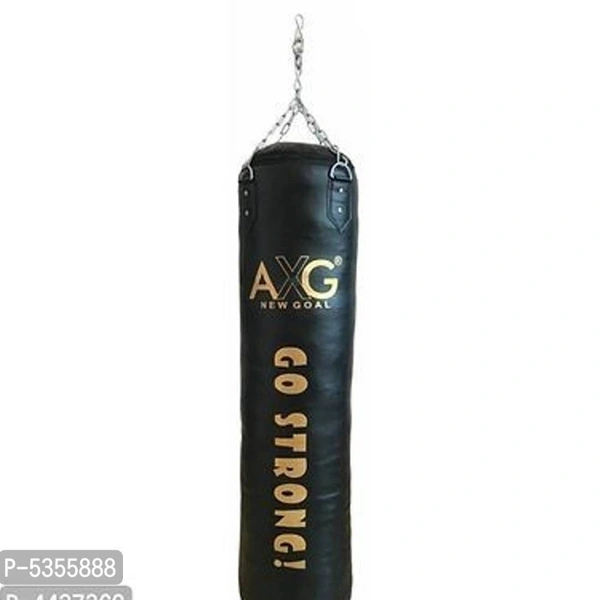 AXG Unfilled Boxing Punching Bag 4 Ft With Stainless Steel Chain (Heavy PU Material)