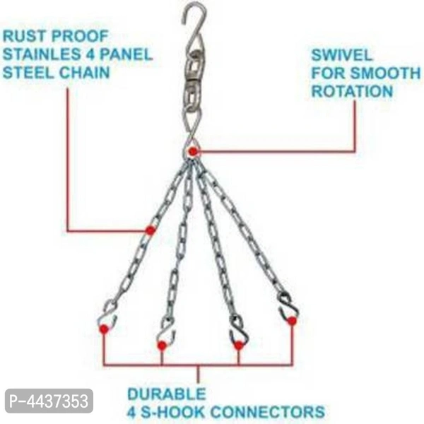 AXG Unfilled Boxing Punching Bag 4 Ft With Stainless Steel Chain (Heavy PU Material)
