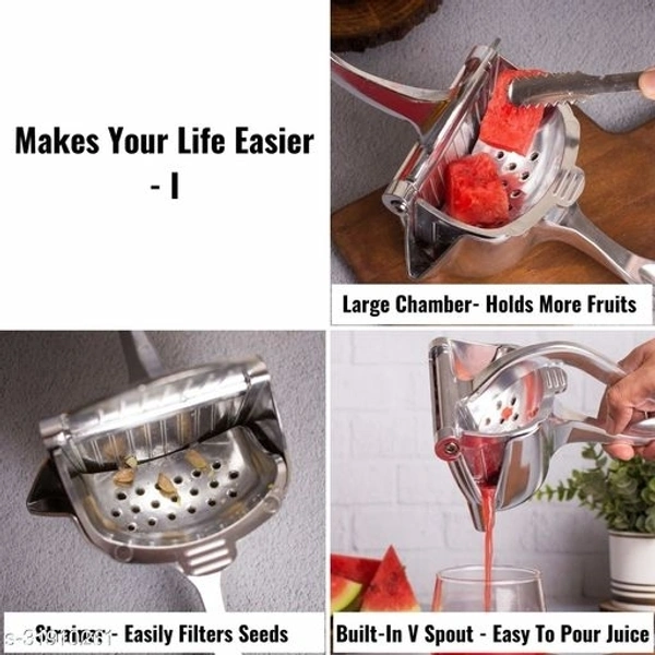 Gjshop Aluminium Manual Fruit Juicer,Heavy Duty Aluminum Alloy Lemon Press Squeezer Premium Quality Lemon Orange Juicer,Simple Fruit Press Squeezer Citrus Extractor Tool