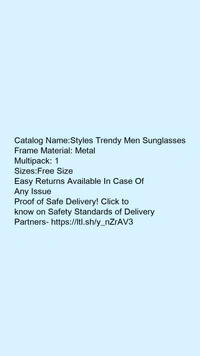 Styles Trendy Men Sunglasses