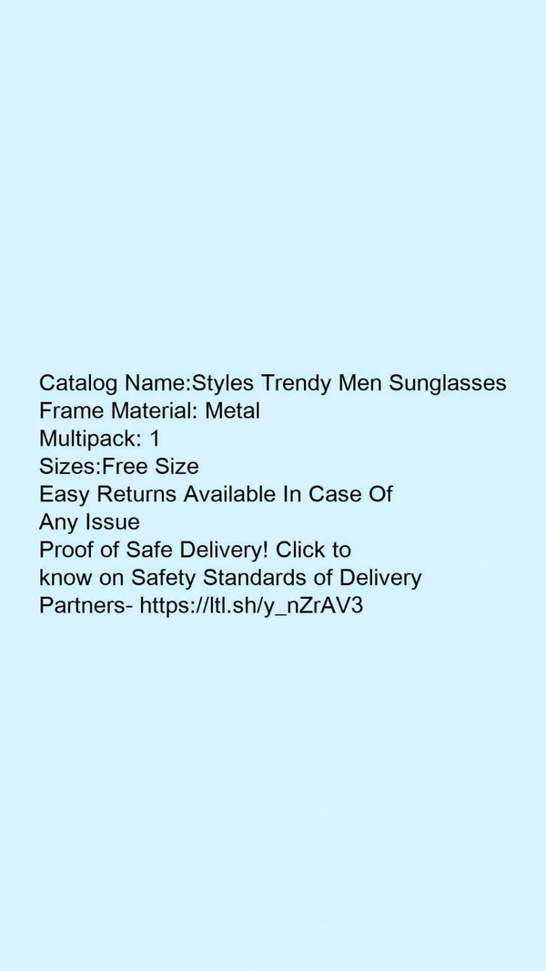 Styles Trendy Men Sunglasses