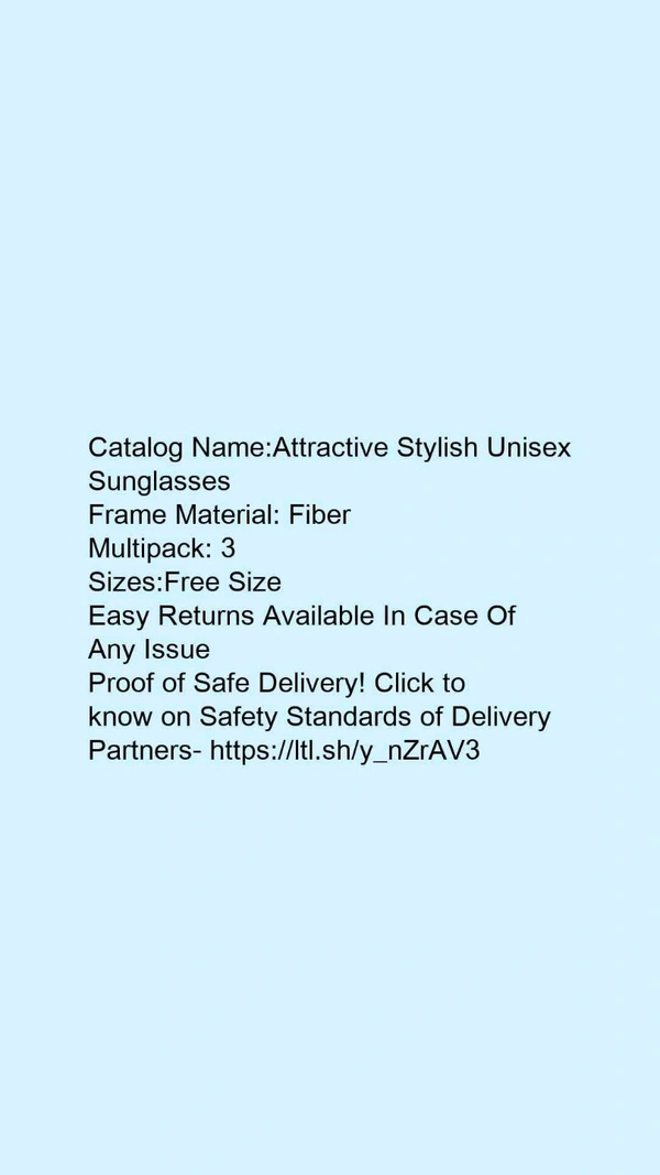 Fabulous Stylish Unisex Sunglasses ( Pack of 2 )