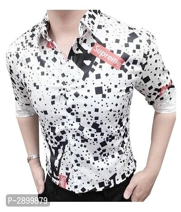 Multicoloured Printed Silk Regular Fit Casual Shirt - XL