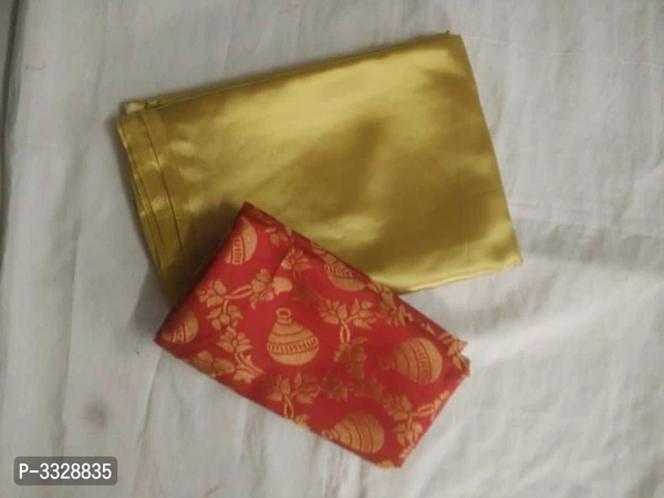 Trendy Satin Solid Saree with Blouse piece