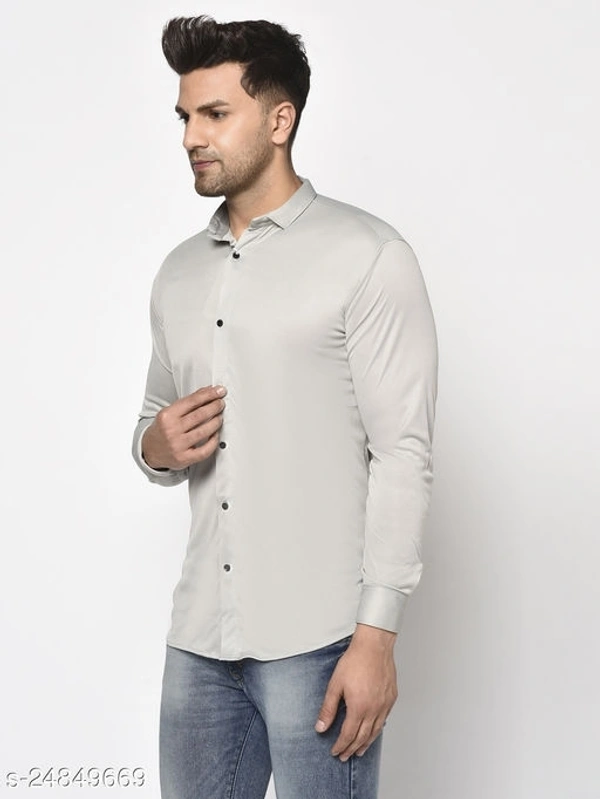 Trendy Ravishing Laycra Men Shirts - L