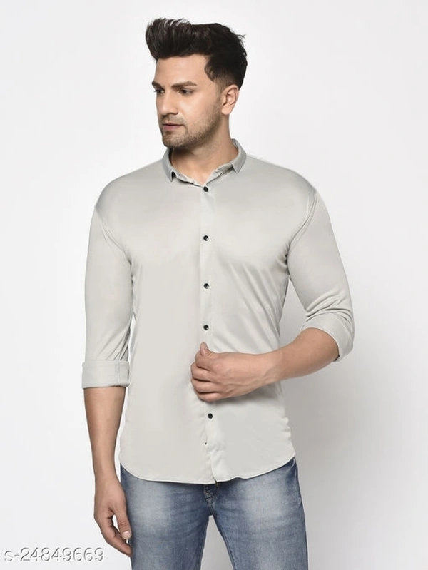 Trendy Ravishing Laycra Men Shirts - L