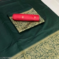 Festive Gorgeous Women's shubh  Soft Raw Silk  Saree with Blouse