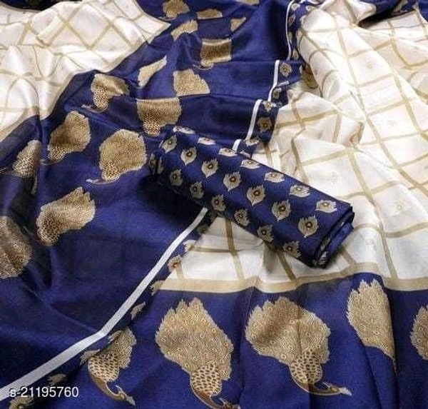 Rekha Maniyar Elegant CHECKS ART SILK printed saree