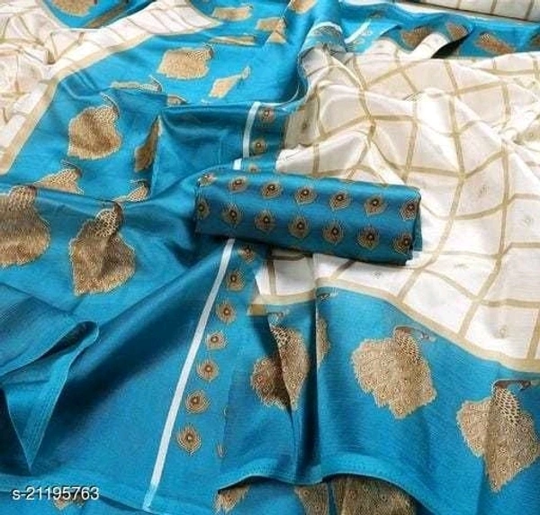 Rekha Maniyar Elegant CHECKS ART SILK printed saree