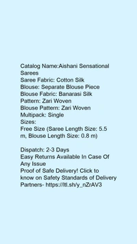 Abhisarika Petite Sarees Cotton Silk