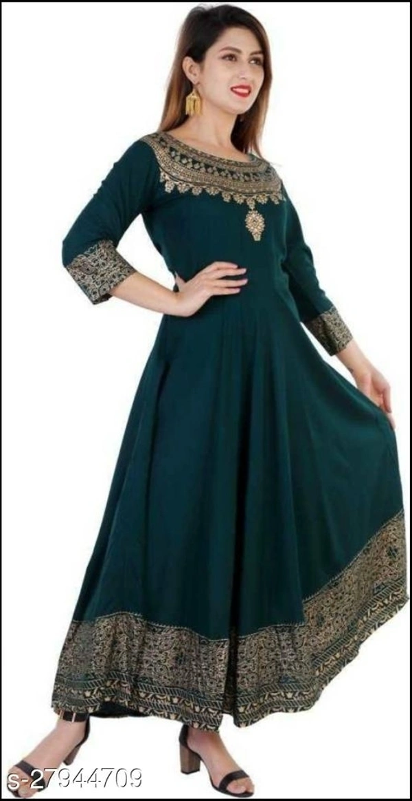 Trendy Rayon Women   Kurta Sets - L