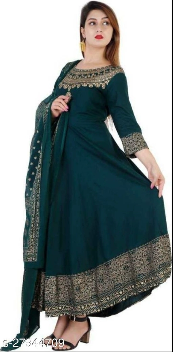 Trendy Rayon Women   Kurta Sets - L