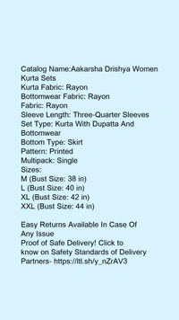 Adrika Pretty Women Kurta Sets - XXL