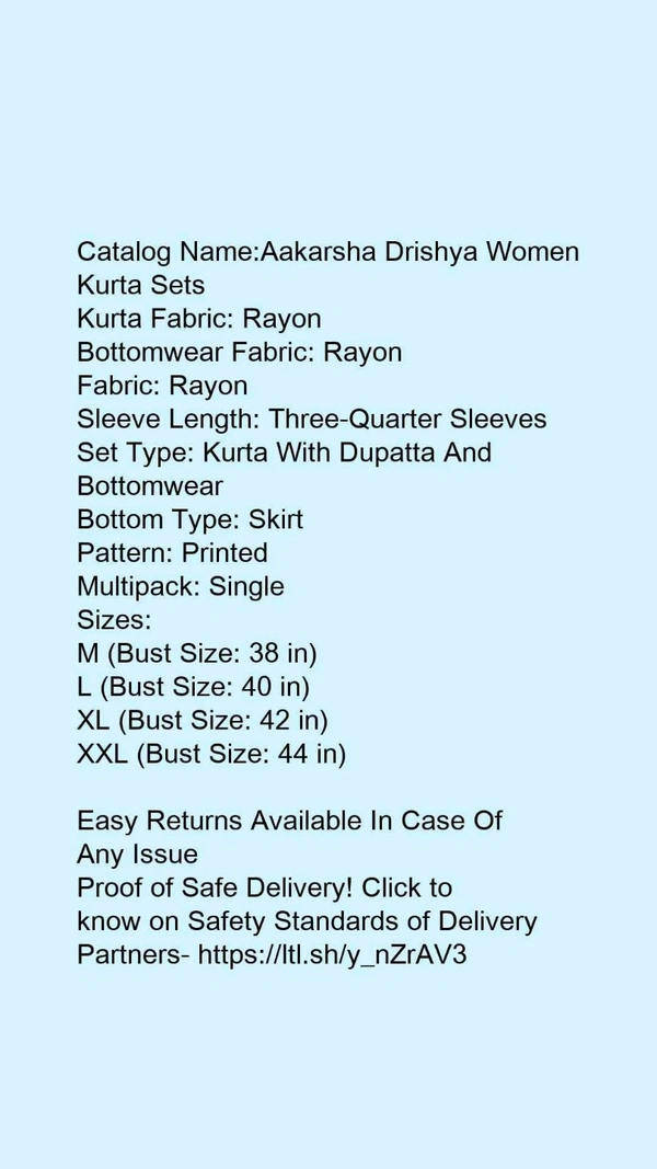 Adrika Pretty Women Kurta Sets - XXL