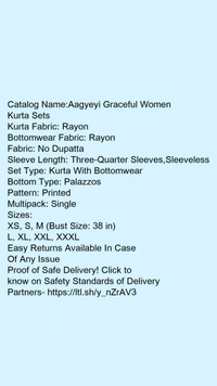 Women Kurta and Palazzo Set Rayon (PINK) - XL