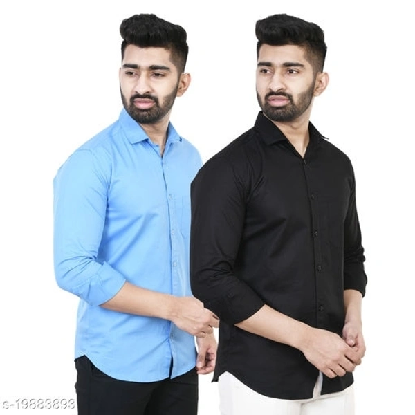 Comfy Elegant Men Shirts Combo Pack Of 2 - L