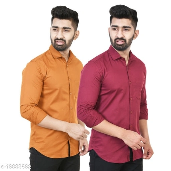 Comfy Elegant Men Shirts Combo Pack Of 2 - L