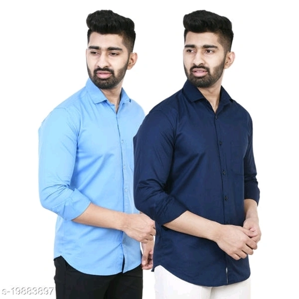 Pretty Latest Men Shirts Combo Pack Of 2 - L