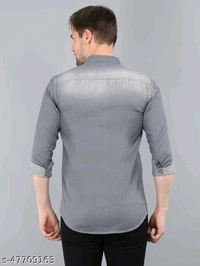 Carbonn Blue Men Washed Casual Grey Shirt - XXL