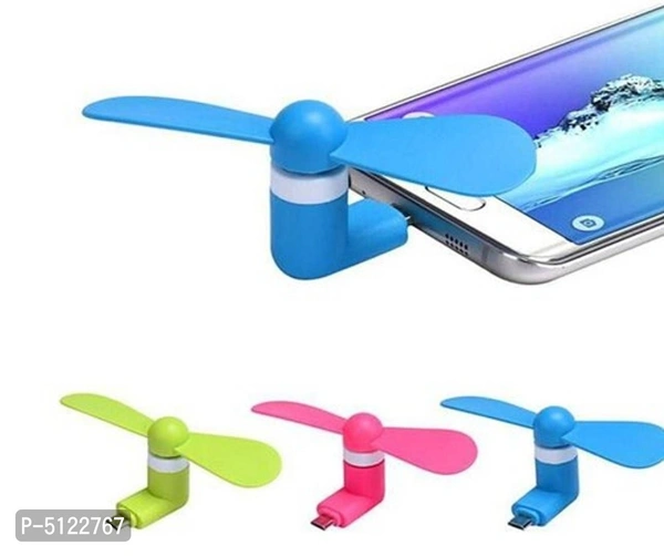 Micro USB Mini Mobile Fan with OTG Support for Tablet/Android Smartphone (Set of 2)