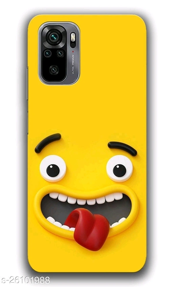 Tweakymod Designer Printed Hard Case | Wink Face Yellow Back Cover for REDMI NOTE 10, REDMI NOTE 10S