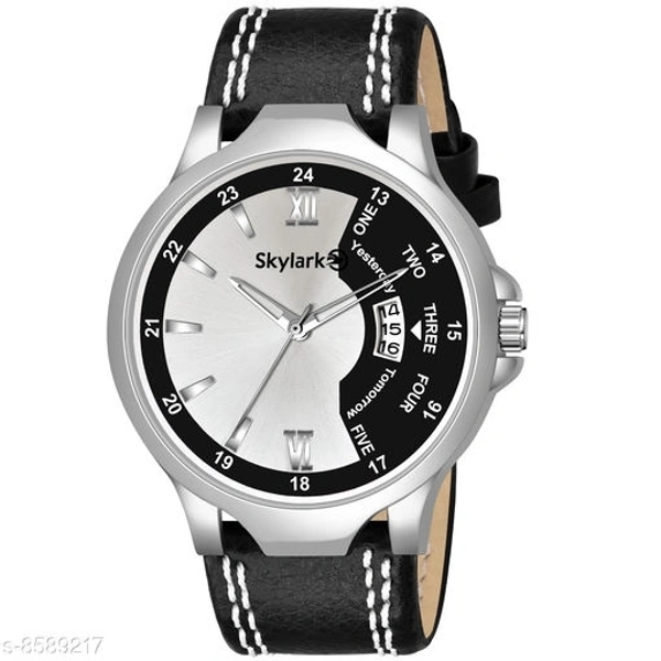 Skylark Sky-118 Date Functioning Leather Strap for Boys Analog Watch