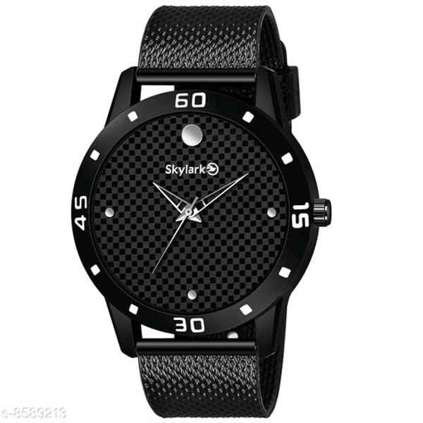 Skylark Sky-122 Diamond Dial Black Strap Analog Watch