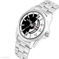 Skylark Sky-580 Multicolor  Dial Water Resistant Silver Color Stainless Steel Day & Date Function Watch for Men/Boys Analog Watch - For Men
