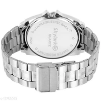 Skylark Sky-580 Multicolor  Dial Water Resistant Silver Color Stainless Steel Day & Date Function Watch for Men/Boys Analog Watch - For Men