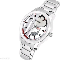 Skylark Sky-582 Round Silver Dial Water Resistant Silver Color Stainless Steel Bracelet Watch for Men/Boys Analog Watch - For Men