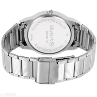 Skylark Sky-582 Round Silver Dial Water Resistant Silver Color Stainless Steel Bracelet Watch for Men/Boys Analog Watch - For Men