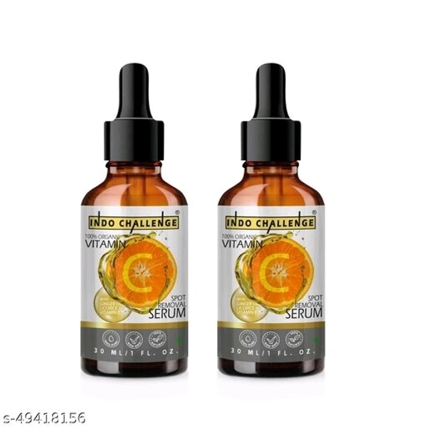 Indo challenge Brightening Vitamin C Facial Serum For Men & Women Pack Of 2