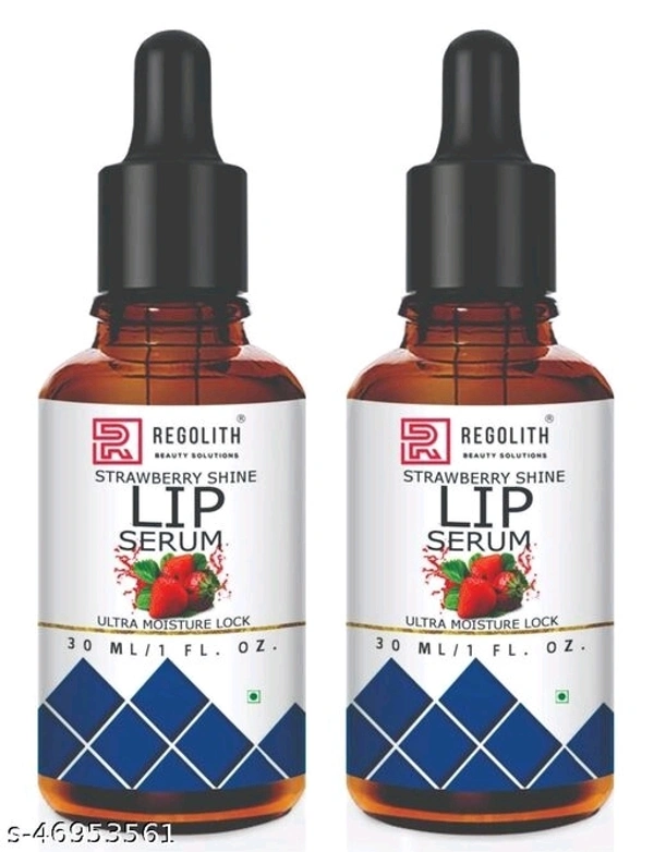 Regolith Lip Serum Oil For Strawberry Flavour , Lip Shine, Glossy, Soft With Moisturizer, Lip Lightening Serum for Dark Lips ,Lip Serum oil- For Soft and Moisturized Lips
