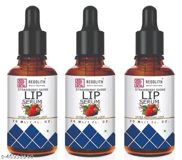 Regolith Lip Serum Oil For Strawberry Flavour , Lip Shine, Glossy, Soft With Moisturizer, Lip Lightening Serum for Dark Lips ,Lip Serum oil- For Soft and Moisturized Lips