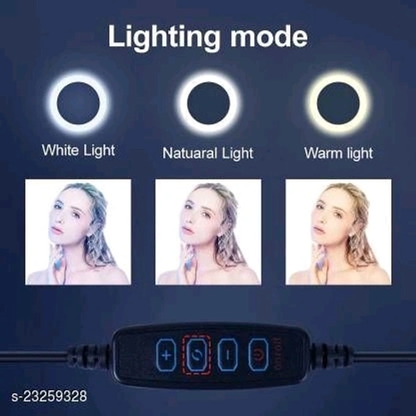 ADZOY Premium 10" Selfie Light with 6.9ft Tripod and Mobile Bracket Ring Flash