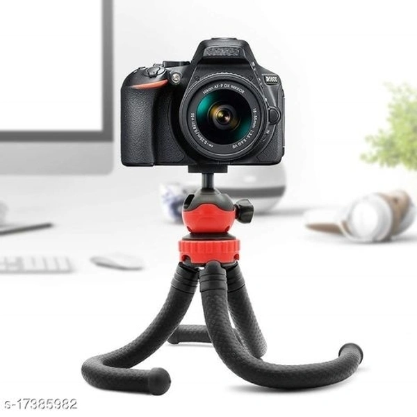 Giffy® Octopus Tripod 12" Inch Flexible Foldable Waterproof Extra Thick & Strong with Mobile Holder for All Smartphone, Action & DSLR Camera's Use of Photography, Video Recording Vloging YouTube (Supports upto 1.5 KG)