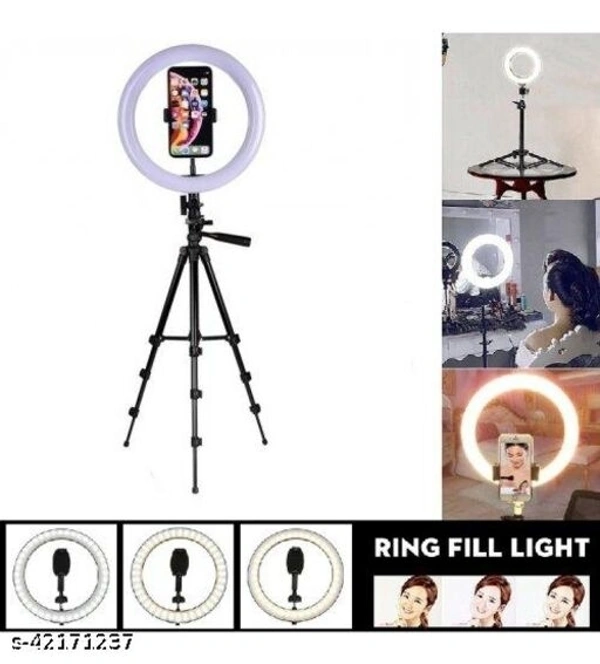 10" Ring Light with 310 Tripod Stand & Flexible Phone Holder for Live Stream/MakeUP and Other Phone's App with 3 Mode Light