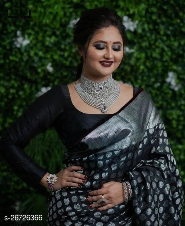 Kanjeevaram Silk Beautiful Kanjeevaram Designer Saree with Blouse Piece for Women