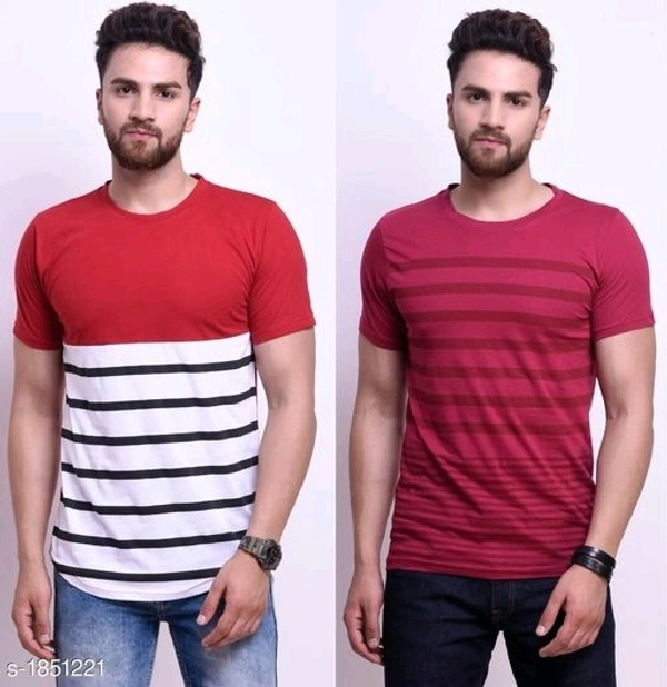 Standard Men's Cotton T-Shirt ( Pack Of 2 ) - L