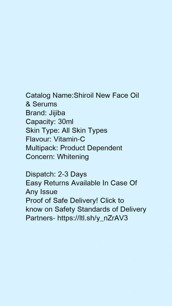 Shiroil Vitamin C Serum - Vitamin E, Tamarind Extract Aloevera Extract Dead Sea Salt for Brightening Ageing Wrinkle Control Dark Spot removal.